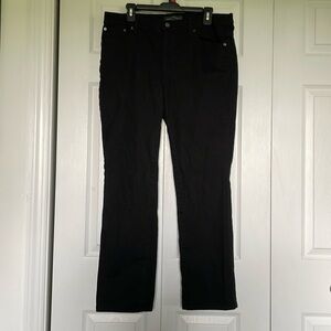 Lauren Ralph Lauren Sz 14 black denim jeans classic straight leg 29” inseam
